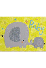 Peaceable Kingdom Mini Card - Baby - Elephant Mommy and Baby