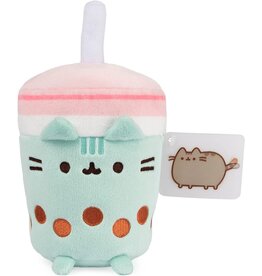 Gund Plush Boba Tea Sip Cat Cup (Pink and Green; 8")