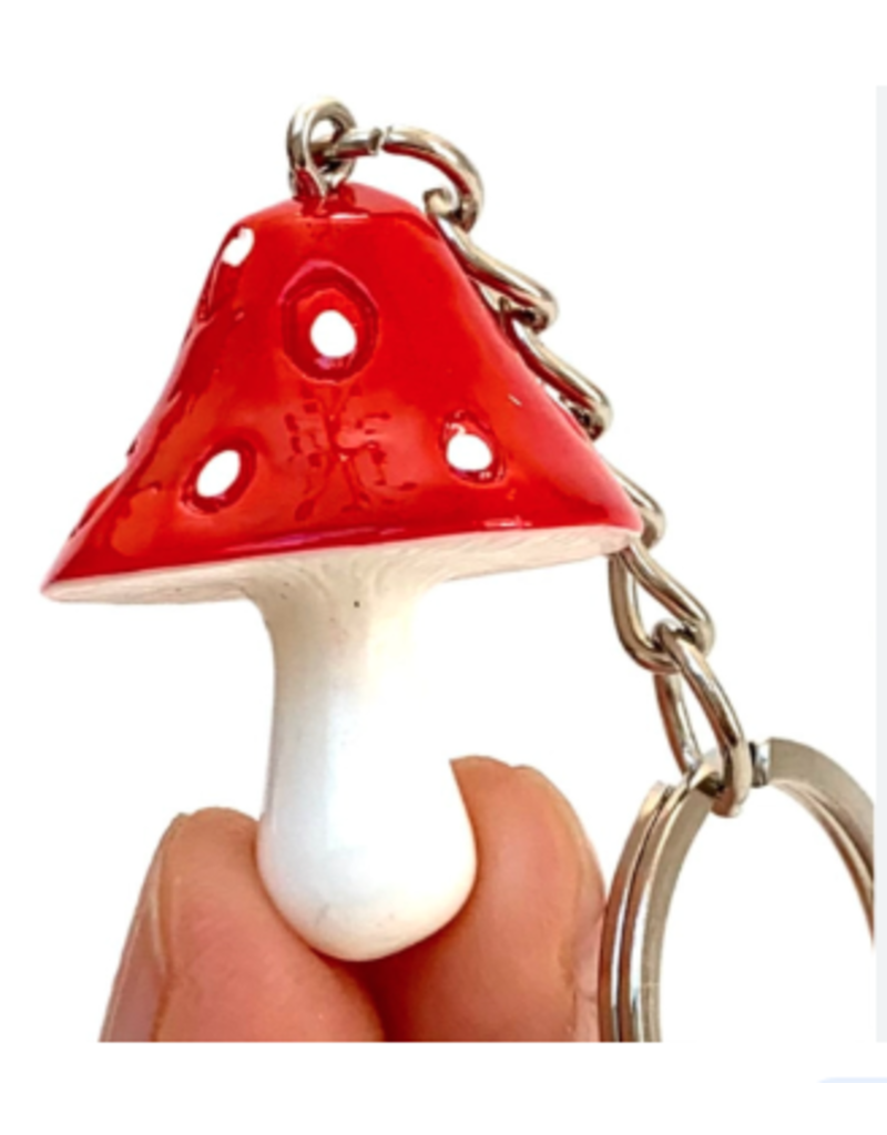 BC Mini Novelty Mushroom Key Ring (Assorted Colors)