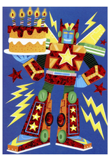 Playhouse Card - Happy Birthday - Foil Robot & Birthday Cake
