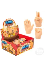 The toy network Novelty Plastic Stretchy Finger Puppet - Rock, Paper, Scissors Mini Hand (2"; Assorted; Sold Individually)