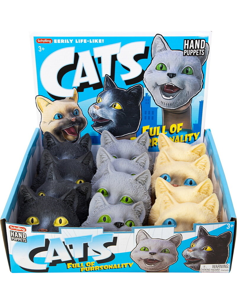 Schylling Novelty Cat Hand Puppet (Colors Vary; Sold Individually)