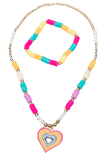 Creative Education (Great Pretenders) Rainbow Love Necklace & Bracelet Set