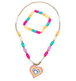 Creative Education (Great Pretenders) Rainbow Love Necklace & Bracelet Set
