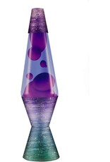 Lava Lite Lava Lamp Classic - Purple Lava/Blue Liquid/Ceramic Glaze Decal Base - 14.5"