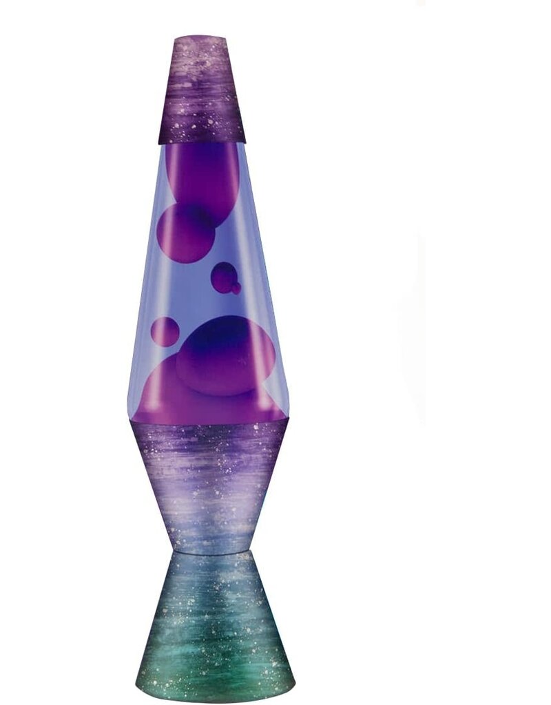 Lava Lite Lava Lamp Classic - Purple Lava/Blue Liquid/Ceramic Glaze Decal Base - 14.5"
