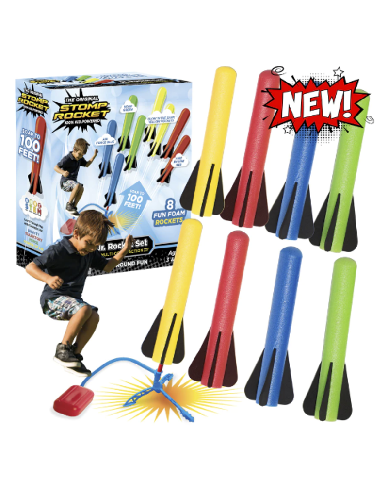 Stomp Rocket Outdoor Junior Glow 8 Pack Rainbow Rockets