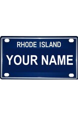 Voorco Designs RI Mini License Plate 4" x 2.25" - Isla