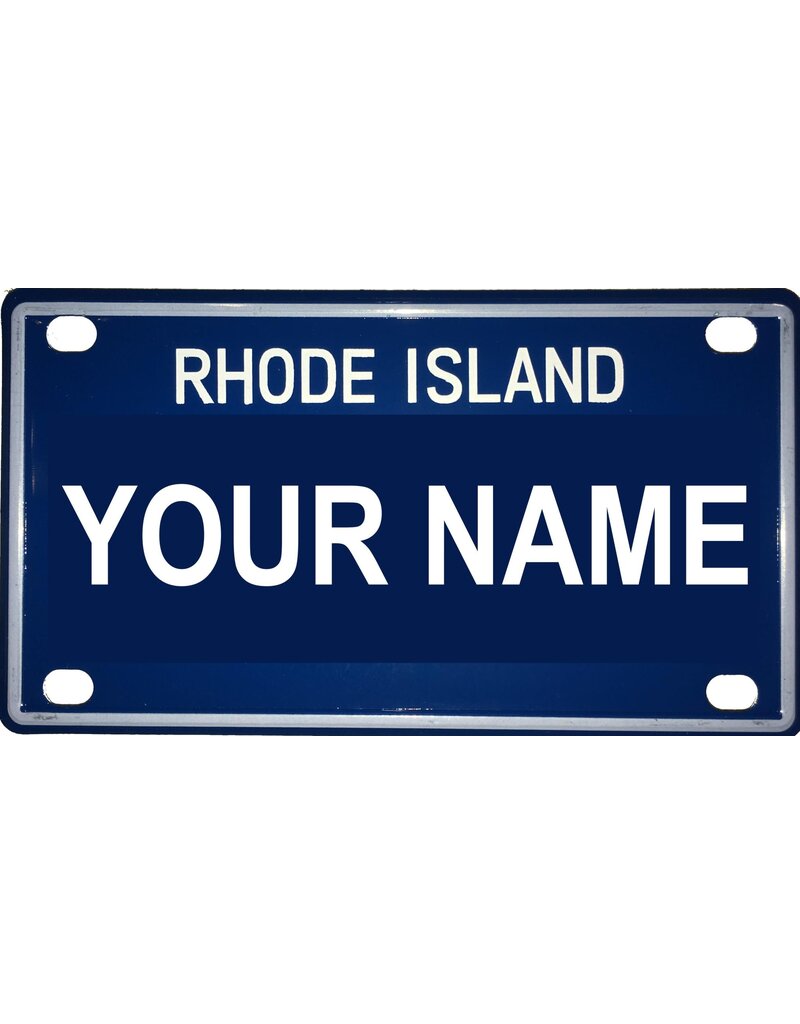 Voorco Designs RI Mini License Plate 4" x 2.25" - Isla