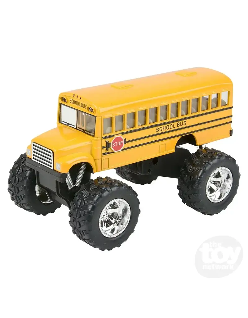 The toy network Die-cast Pullback School Bus Monster Truck (5")