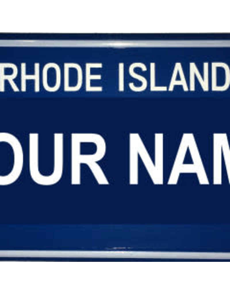 Voorco Designs RI Mini License Plate 4" x 2.25" - Declan