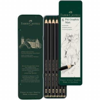 Faber-Castell Pitt Graphite Matt Pencils ( Pack of 6)