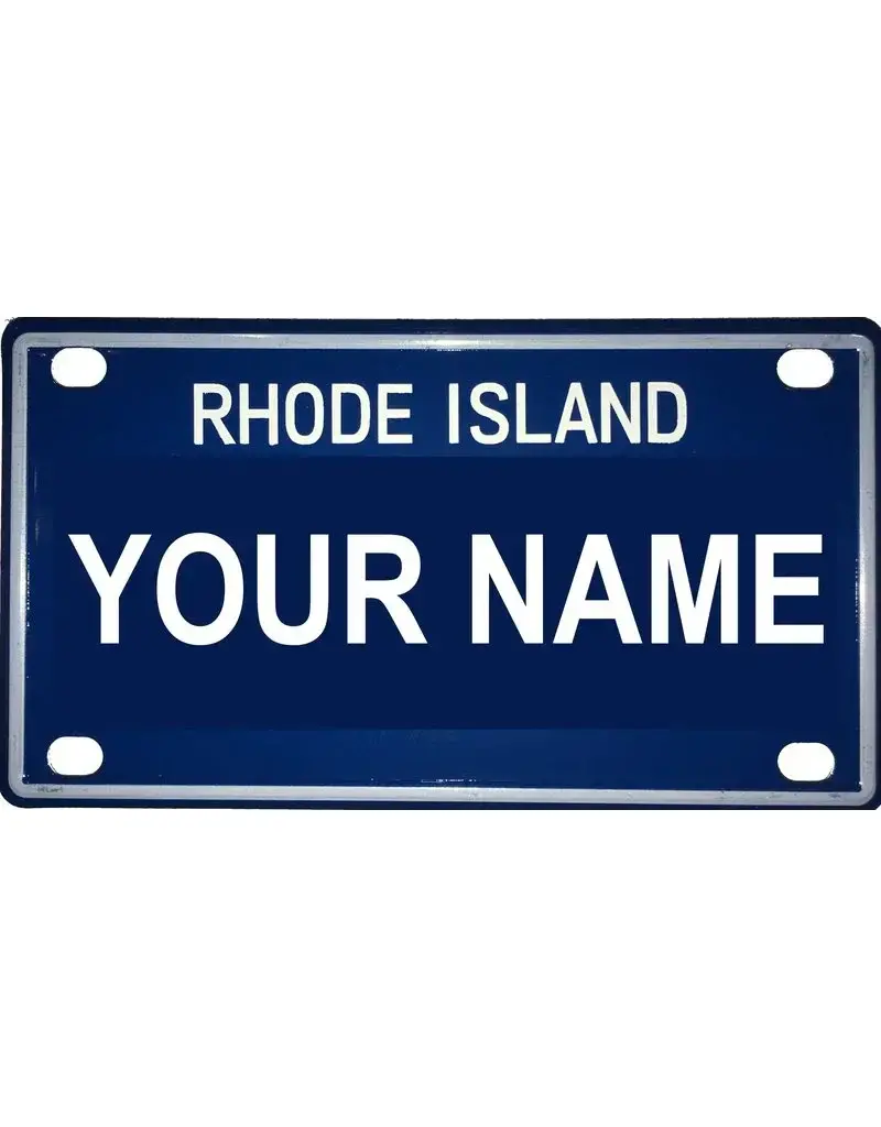 Voorco Designs RI Mini License Plate 4" x 2.25" - Isabelle