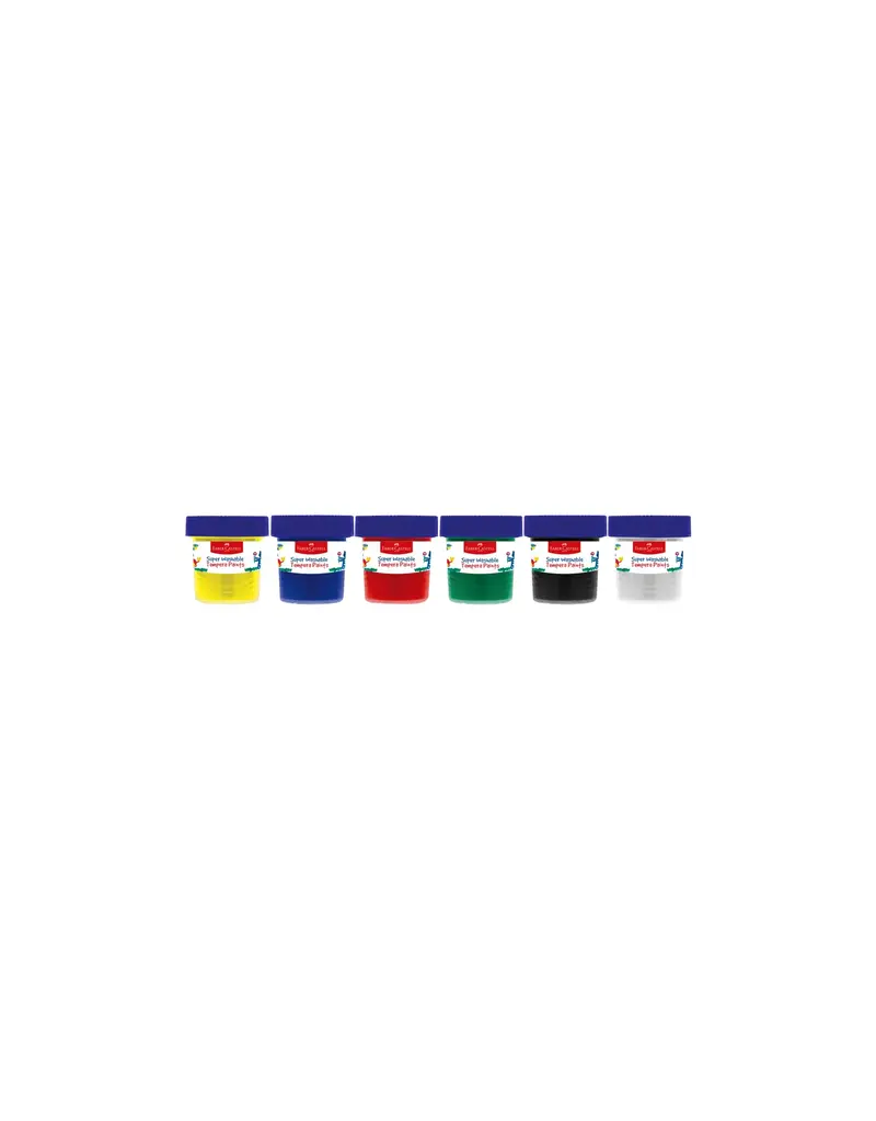 Faber-Castell Art Supplies 6 Super Washable Tempera Paints