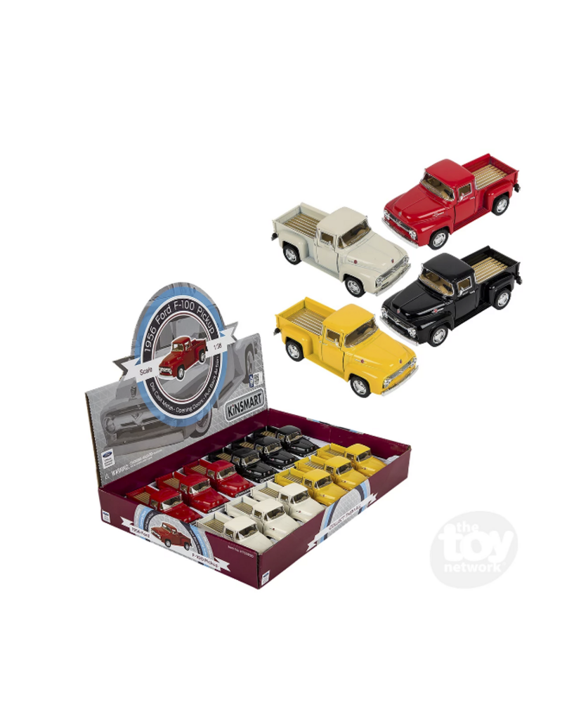 The toy network Die-cast 1956 Ford F-100 Pick Up Truck  (5"; Sold Individually, Colors Vary)