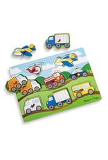 Melissa & Doug Puzzle Wooden Peg Puzzle Vehicles