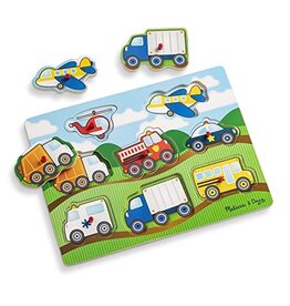 Melissa & Doug Puzzle Wooden Peg Puzzle Vehicles