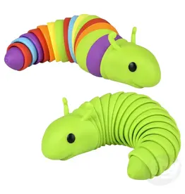 Rhode Island Novelty Fidget Sensory Wiggle Caterpillar (7.5"; Colors Vary; Sold Individually)