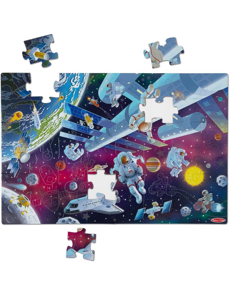 Melissa & Doug Floor Puzzle Outer Space Glow in the Dark