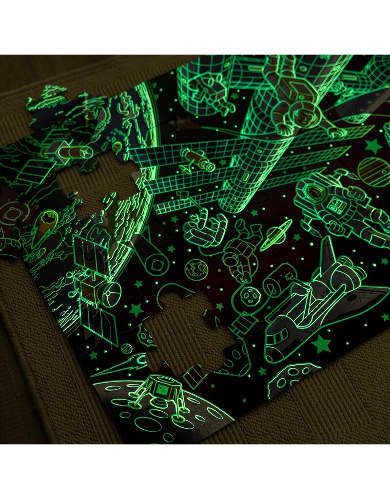 Melissa & Doug Floor Puzzle Outer Space Glow in the Dark