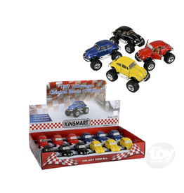 The toy network Die-cast Pull Back Big Wheel VW Beetle (5"; Colors Vary; Sold Individually)