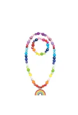 Creative Education (Great Pretenders) Jewelry Double Rainbow Necklace Bracelet Set