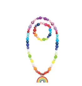 Creative Education (Great Pretenders) Jewelry Double Rainbow Necklace Bracelet Set