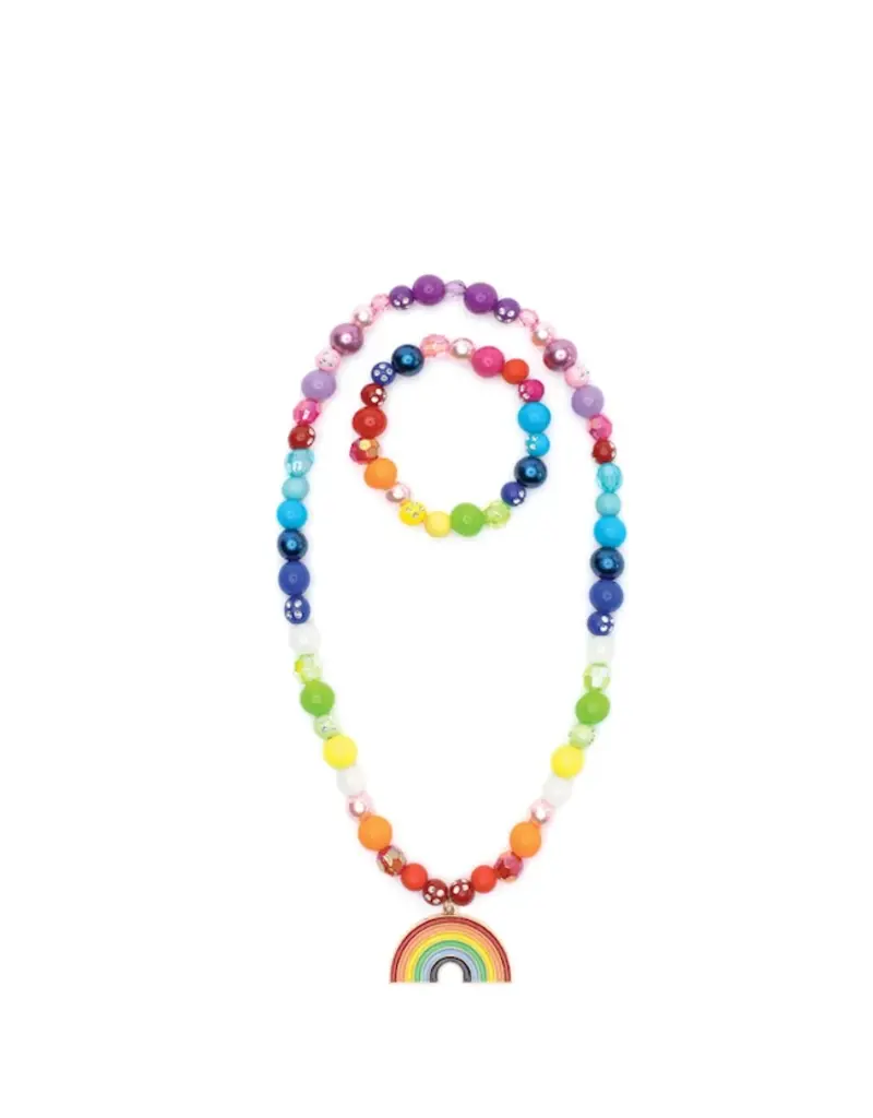 Creative Education (Great Pretenders) Jewelry Double Rainbow Necklace Bracelet Set