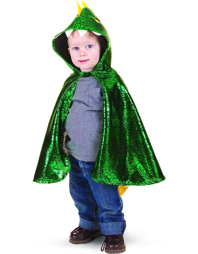 Creative Education (Great Pretenders) Toddler Dragon Cape Green Metallic Size 2-3T