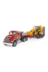 Bruder Bruder MACK Granite Truck w Low Loader w JCB Backhoe Loader