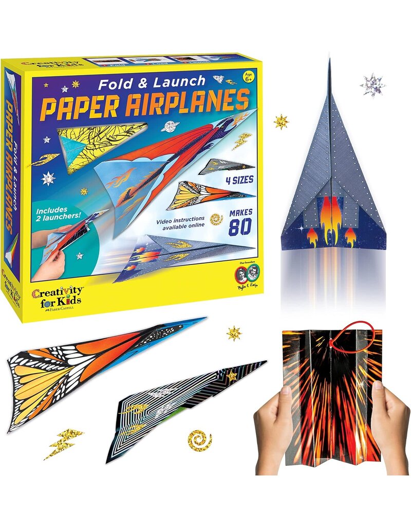 Creativity for Kids Craft Kit Fold & Launch Stunt Squadron Paper Airplanes