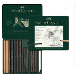 Faber-Castell Pitt Charcoal Set, Tin of 24