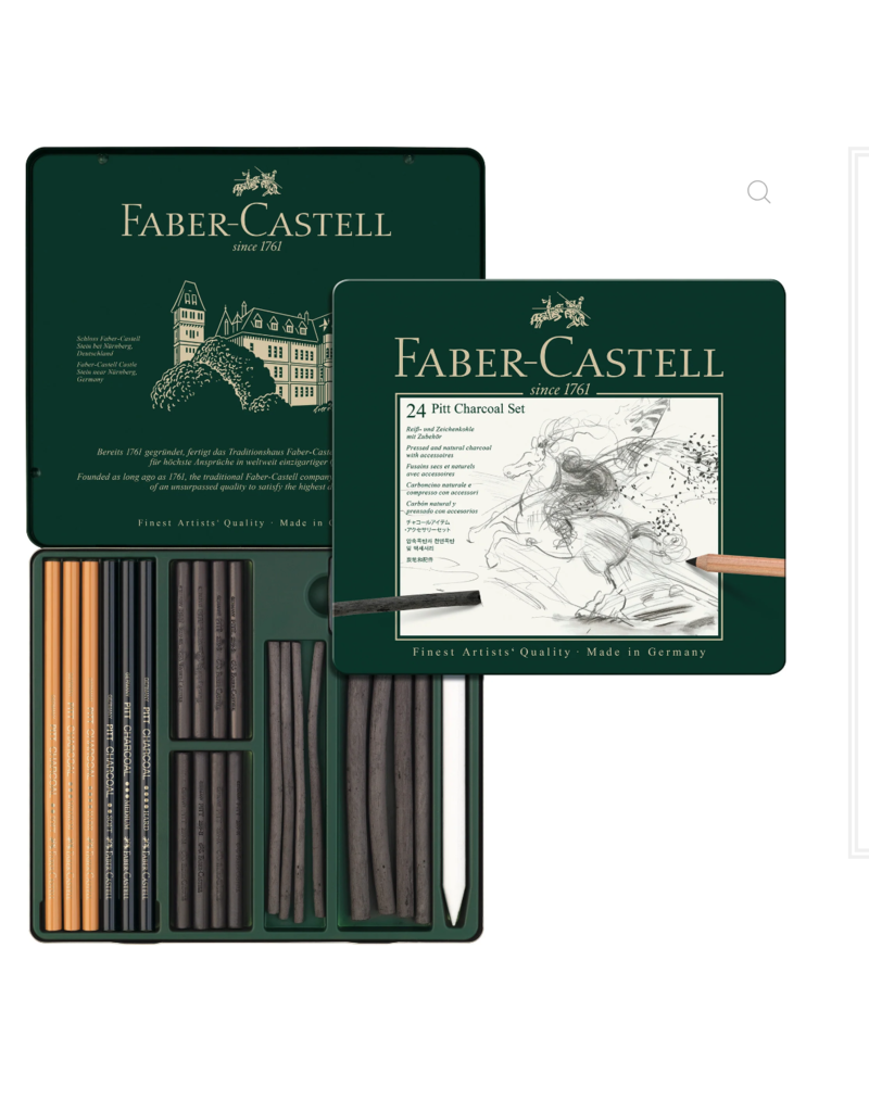 Faber-Castell Pitt Charcoal Set, Tin of 24