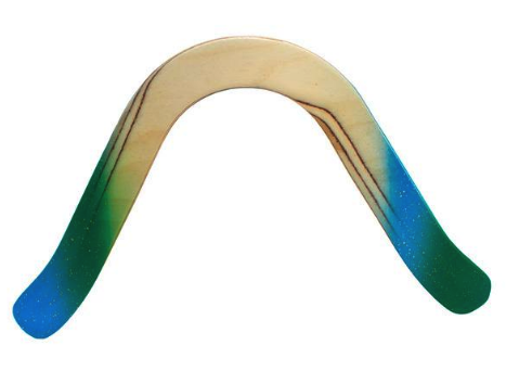 Outdoor Spirit Boomerang - Spirit of Earth (Faded Green and Blue)
