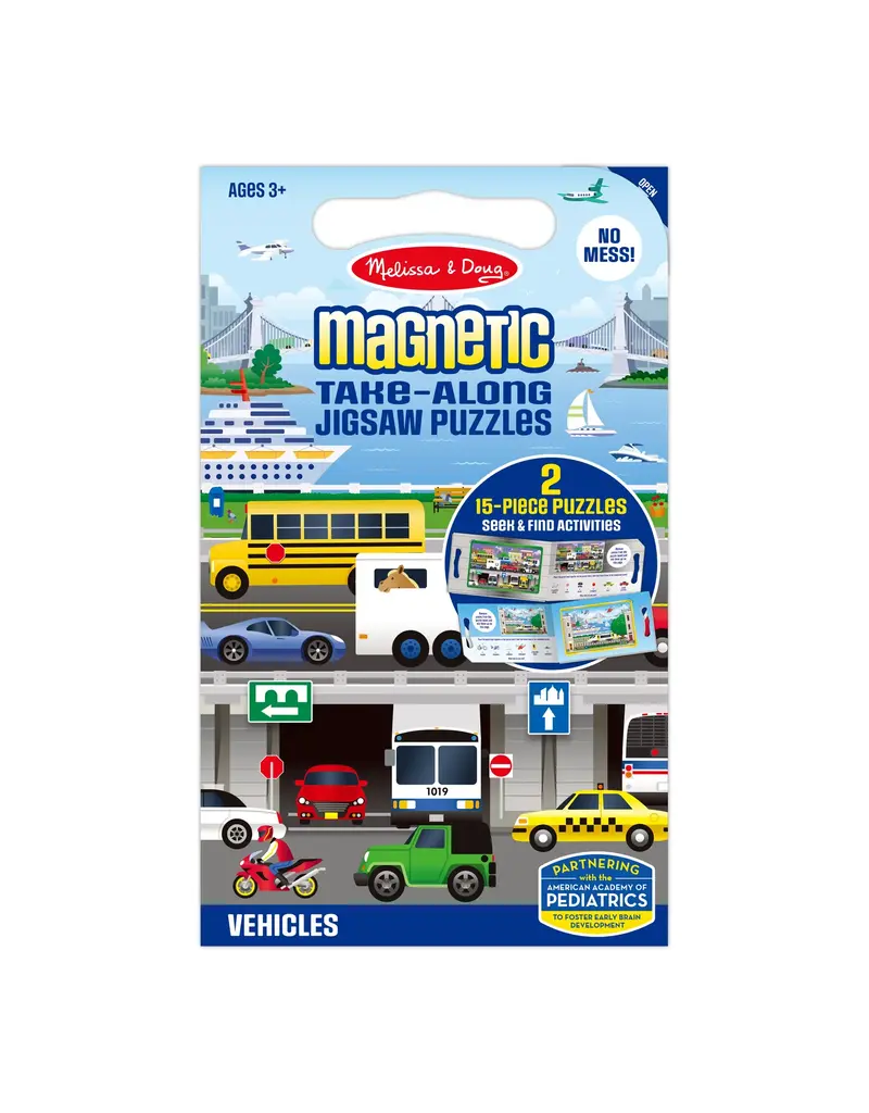 Melissa & Doug Magnetic Take Along Puzzle - Vehicles