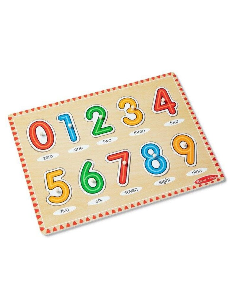 Melissa & Doug Peg Puzzle - Lift and See Numbers