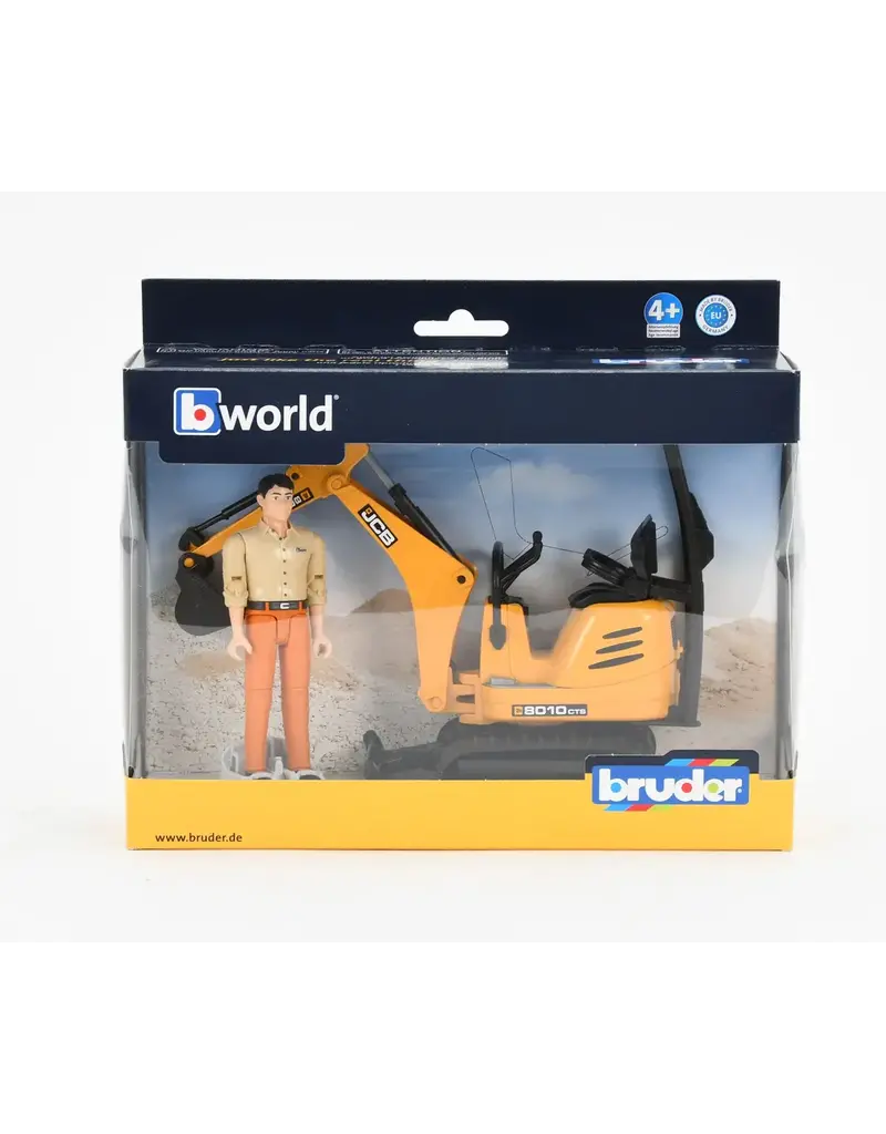 Bruder Bruder Micro Excavator 8010 CTS and Construction Worker