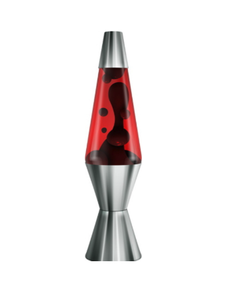 Schylling Lava Lamp Classic - Chrome Plated Crimson, Black, Red - 14.5"