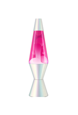 Schylling Lava Lamp Classic - Opalescent Pearl Base White, Hot Pink - 14.5"