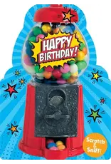 Playhouse Card - Happy Birthday - Scratch and Sniff - Gumball Machine