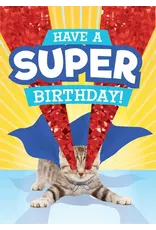 Paper House Production Children's Foil Birthday Card - Super Kitty