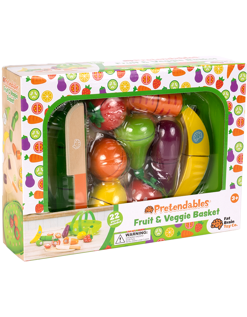 Fat Brain Toys Pretendables Fruit & Veggies Basket