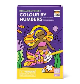 Tiger Tribe Artistic Tiger Tribe Colouring Set - Colour by Numbers - Mermaids and Friends