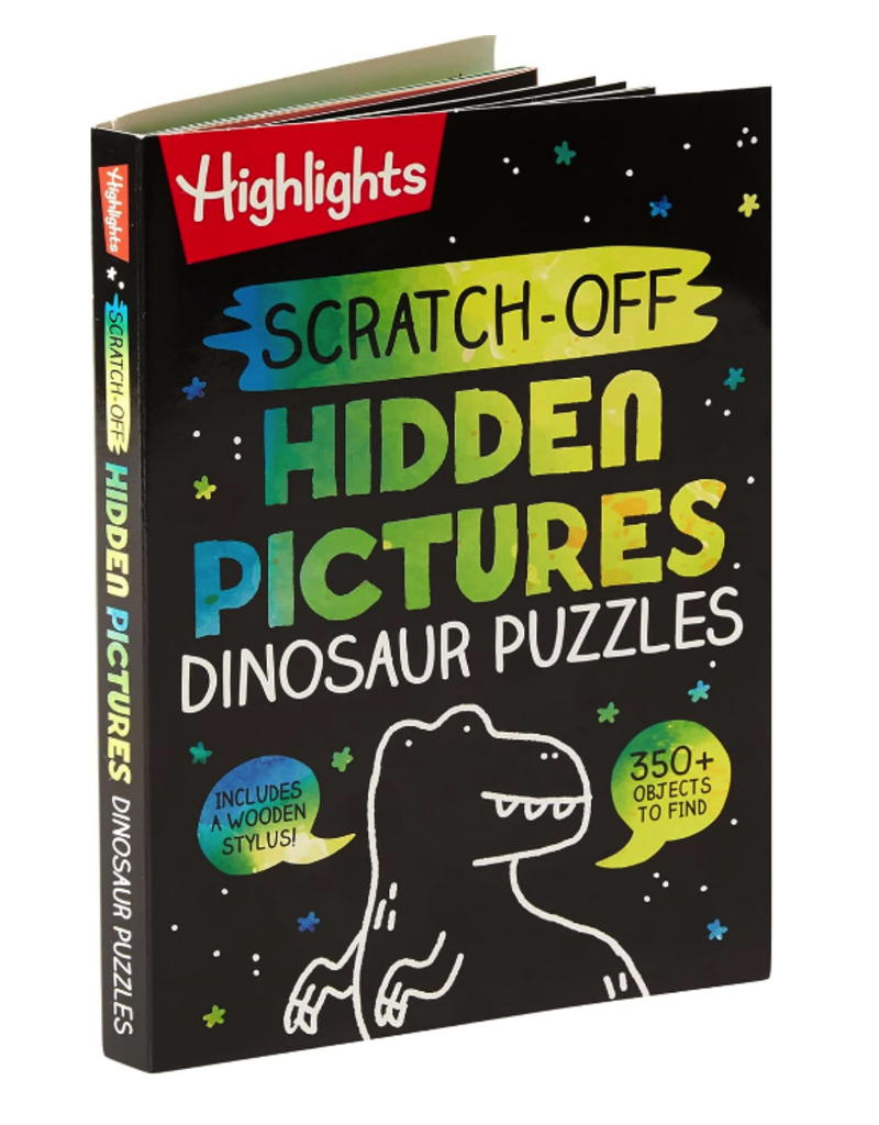 Penguin Random House LLC Workbook Highlights Scratch-Off Hidden Pictures Dinosaur Puzzles