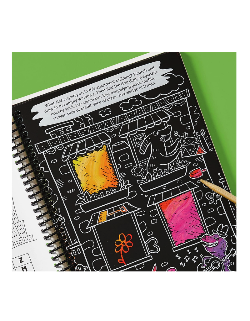 Penguin Random House LLC Workbook Highlights Scratch-Off Hidden Pictures Dinosaur Puzzles