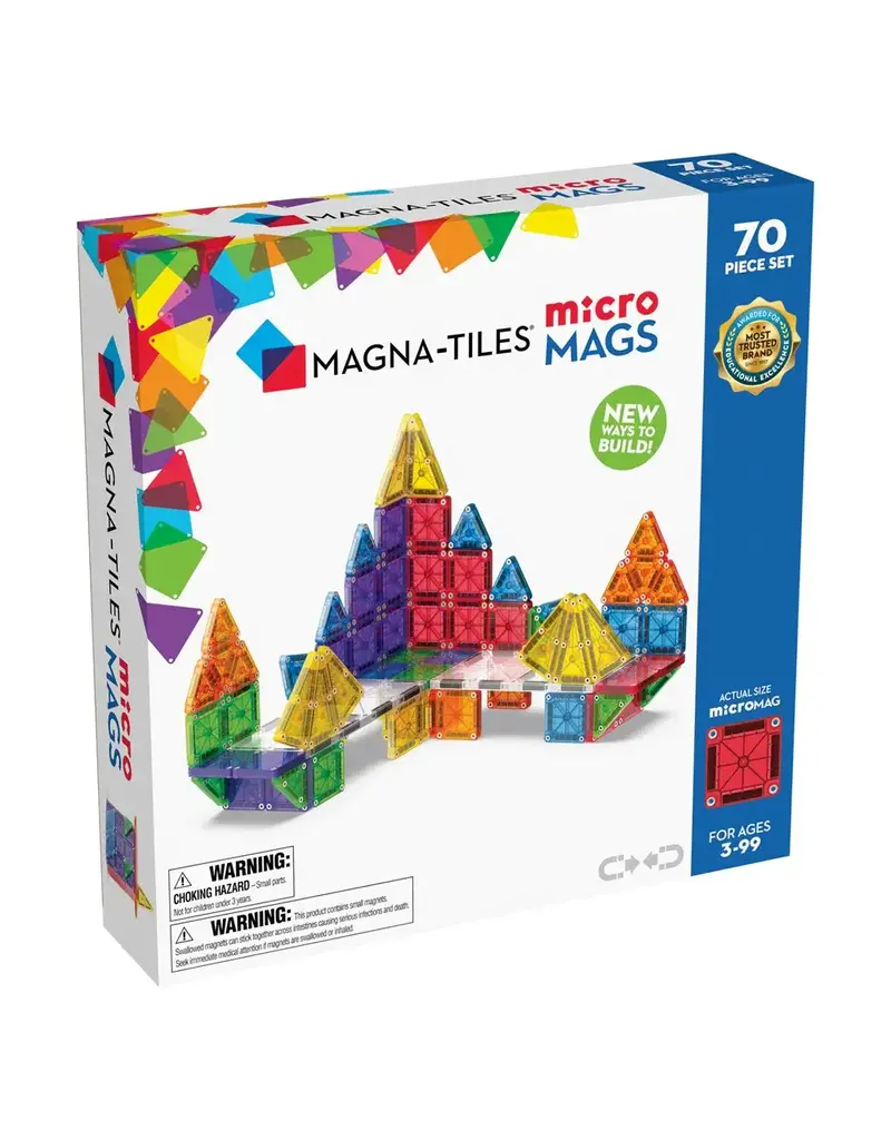 Magnatiles Magnetic Magna-Tiles microMags (70 Pieces)