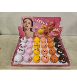 FAIRE Novelty Animal Friends Round Soft Touch Tinted Lip Balm (Assorted; Sold Individually)
