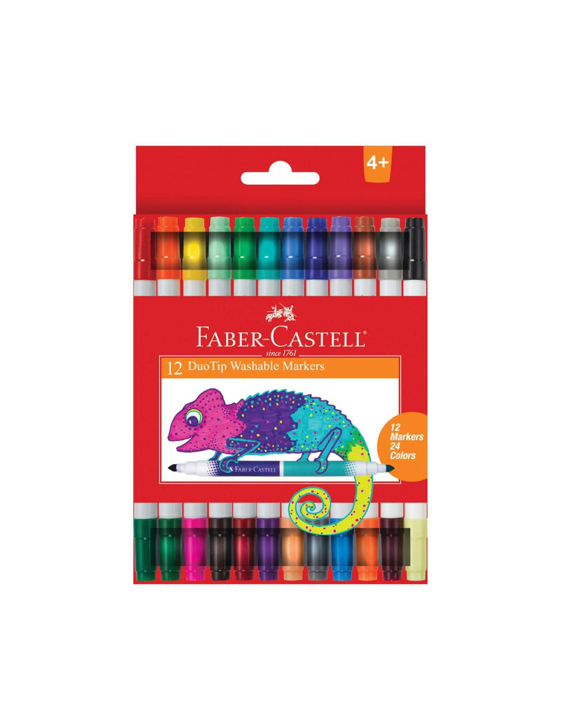 Faber-Castell Art Supplies DuoTip Washable Markers (Pack of 12)