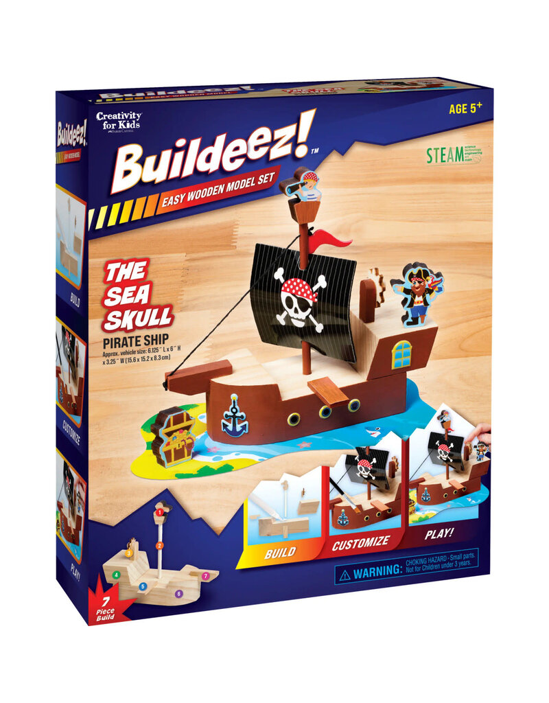 Creativity for Kids Craft Kit Buildeez! Sea Skull Pirate Ship