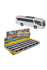 The toy network 7" Die-cast PullBack White Coach Bus ( Sold Individually)